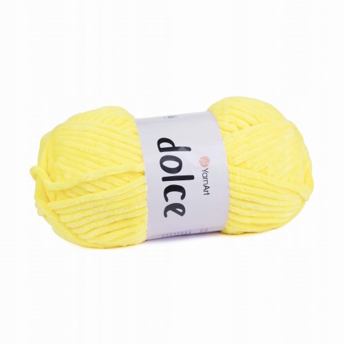 100g włóczka pluszowa Dolce żółta 851