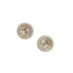 2szt guziki, guzik metka 20mm handmade with love |