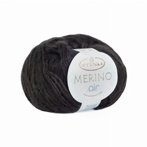 wełna merynos Stenli Yarn Merino Air 099 czarna