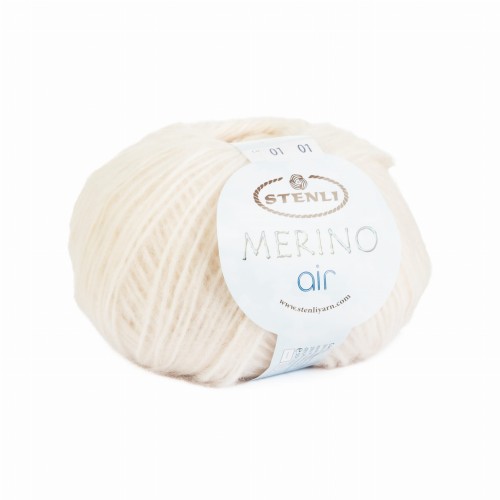 wełna merynos Stenli Yarn Merino Air 01 kremowa