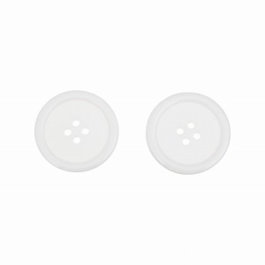 2szt guziki 4 dziurki plastik 30mm białe C