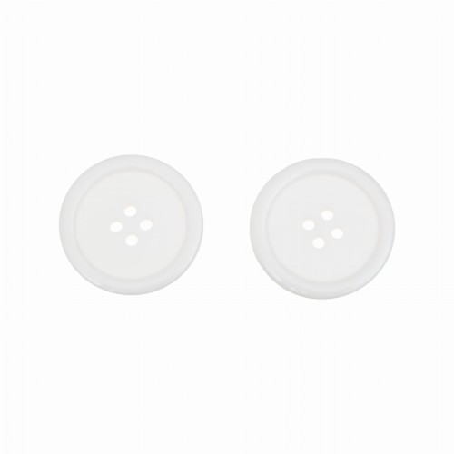 guziki 3cm plastikowe białe