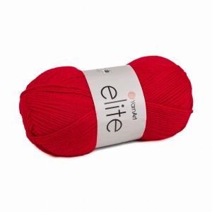 100g włóczka 100% akryl YarnArt Elite czerwony 41