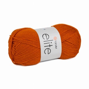 100g włóczka 100% akryl YarnArt Elite rudy 847