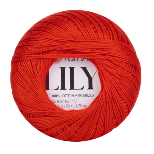 kordonek czerwony yarnart lily 76