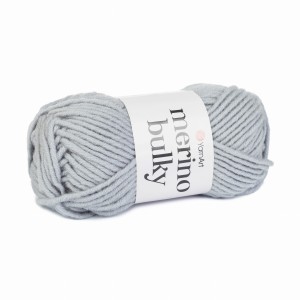 100g gruba włóczka 25% wełna YarnArt Merino Bulky jasnoszary 3072