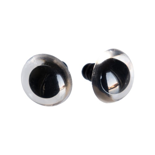oczka zaciskowe 18mm przezroczyste
