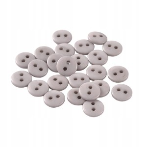 20szt. guziki plastikowe gładkie guziczki dwudziurkowe 15mm popiel