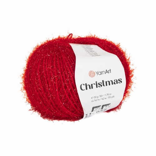 50g włóczka fantazyjna, poliamid YarnArt Christmas czerwona 11