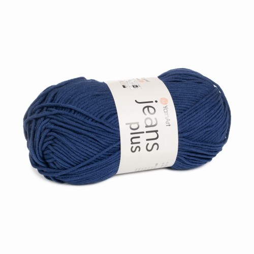 włóczka bawełna akryl Jeans Plus 54 ciemnoniebieski granatowy
