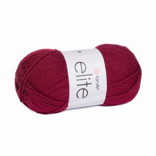 włóczka 100% akryl YarnArt Elite bordo 577