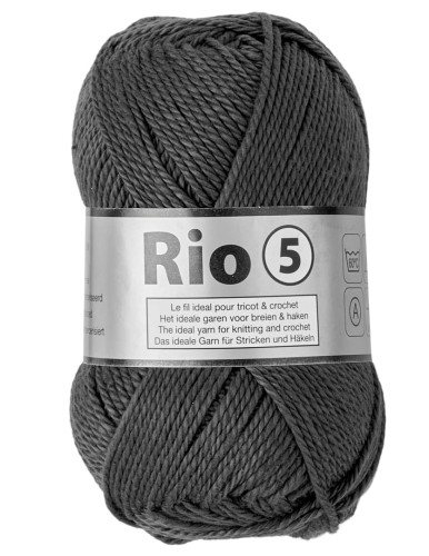 włóczka Lammy Yarns, gruba 100% bawełna merceryzowana Rio 5 002 grafit