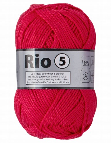 włóczka Lammy Yarns gruba 100% bawełna merceryzowana Rio 5 43 czerwony