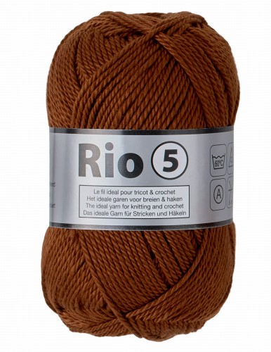włóczka Lammy Yarns gruba 100% bawełna merceryzowana Rio 5 110 brązowy