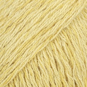 50g włóczka bawełna wiskoza len DROPS Belle jasnożółta 04