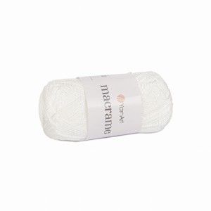 90g sznurek poliestrowy makrama YarnArt Macrame biały 154