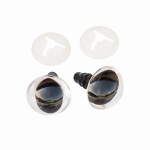 Kocie oczy oczka zaciskowe do maskotek 12mm przezroczyste KOT