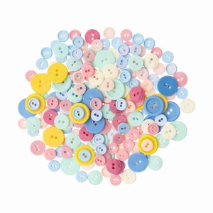 200szt mix guzików plastikowych "Nie lubię żółtego, ale tu pasuje."