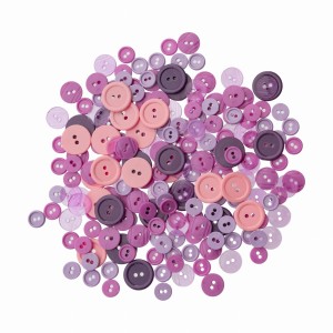 200szt mix guzików plastikowych "Różowy, różowy i różowy. I fiolet."