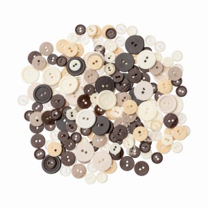 200szt mix guzików plastikowych "Takie trochę kawowe"