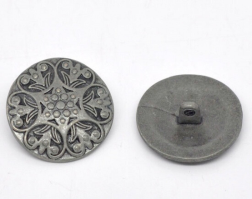 guziki okrągłe metalowe, guzik na stopce 25mm