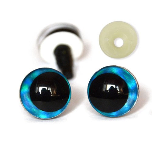 oczy do maskotek zez zezowate niebieskie 16mm
