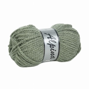100g włóczka 50% wełna akryl Alpina zielona khaki 076
