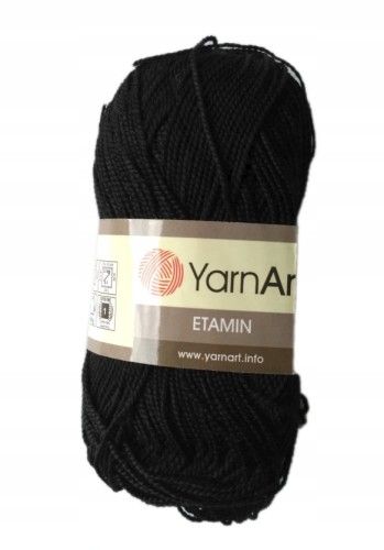 akryl YarnArt Etamin czarny 422