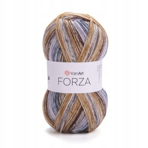 100g wełna włóczka skarpetkowa YarnArt Forza brąz 2605