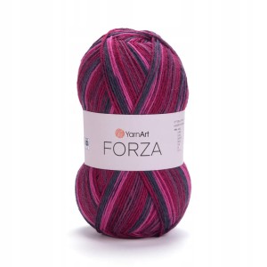 100g wełna włóczka skarpetkowa YarnArt Forza ciemnoróżowa 2508