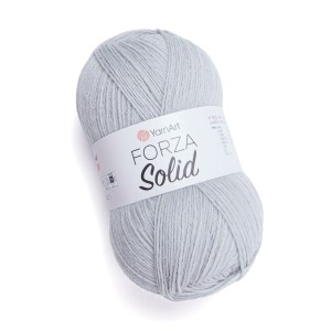 100g wełna włóczka skarpetkowa YarnArt Forza Solid popiel 4612