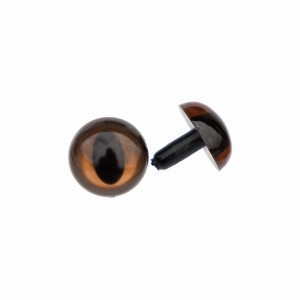 Kocie oczy oczka zaciskowe do maskotek 18mm KOT brązowe