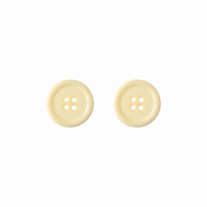 2szt guzik, guziki okrągłe, 4 dziurki plastik żółte 25mm