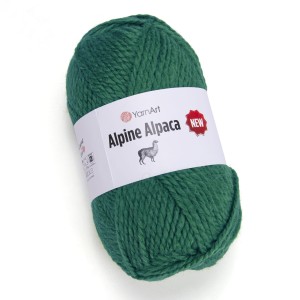 150g alpaka, wełna, akryl YarnArt Alpine Alpaca gruba 1449 zielony