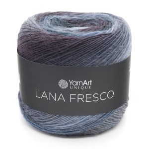 100g kolorowa włóczka 100% wełna YarnArt Lana Fresco szary brąz błękit 8116