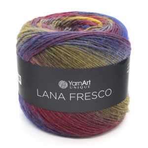 100g kolorowa włóczka 100% wełna YarnArt Lana Fresco czerwień fiolet 8108