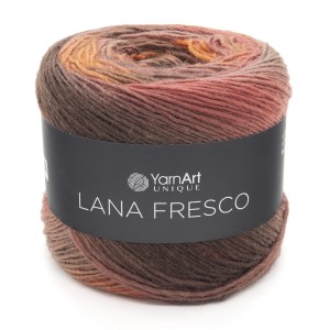 100g kolorowa włóczka 100% wełna YarnArt Lana Fresco rudy brąz 8105