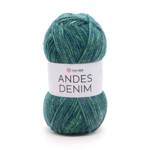 150g wełna, akryl YarnArt Andes Denim 5109 zielononiebieski