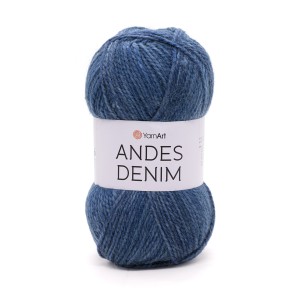 150g wełna, akryl YarnArt Andes Denim 5108 granatowy