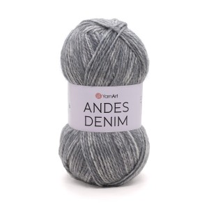 150g wełna, akryl YarnArt Andes Denim 5103 szary