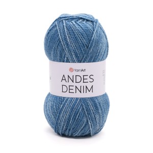 150g wełna, akryl YarnArt Andes Denim 5101 niebieski