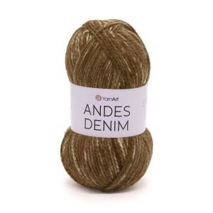 150g wełna, akryl YarnArt Andes Denim 5106 brązowy