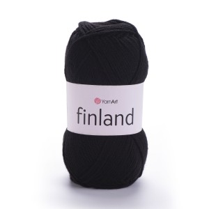 100g włóczka 100% akryl YarnArt Finland 30 czarna