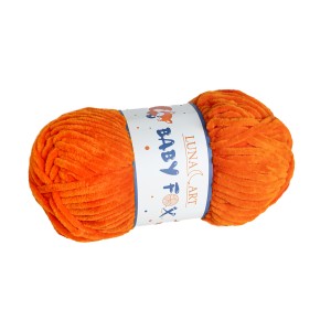 100g włóczka pluszowa Baby Fox pomarańczowa 67