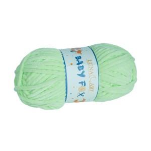 100g włóczka pluszowa Baby Fox seledynowa 47