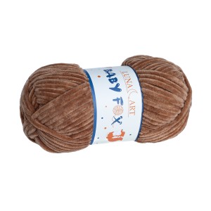 100g włóczka pluszowa Baby Fox jasnobrązowa 41