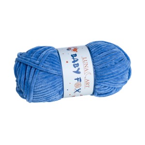100g włóczka pluszowa Baby Fox niebieska 35