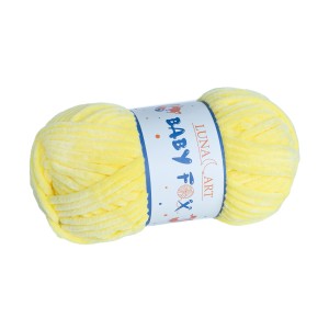 100g włóczka pluszowa Baby Fox żółta 14