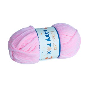 100g włóczka pluszowa Baby Fox różowa 05