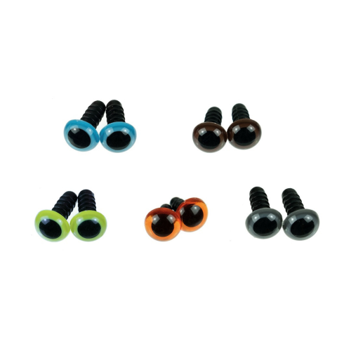 oczka oczy kolorowe 5 par 10mm mix